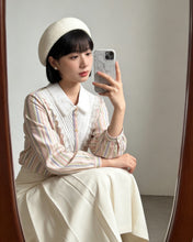 Load image into Gallery viewer, LADIES FASHION 昭和條紋襯衫（古着/日本製）