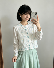Load image into Gallery viewer, Jeunesse【日本品牌 】薄荷系刺繡上衣