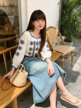Load image into Gallery viewer, 民族風十字繡古著上衣