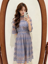 Load image into Gallery viewer, GREEN ROSE 網紗刺繡洋裝（古著/日本品牌中國代工）