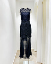 Load image into Gallery viewer, RICKIE FREEMAN 蕾絲拼玻璃紗半裙（古着/香港製/M）