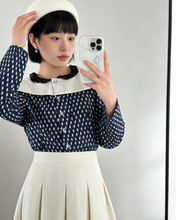 Load image into Gallery viewer, 昭和貓貓圖案翻領上衣（古着/沒標）