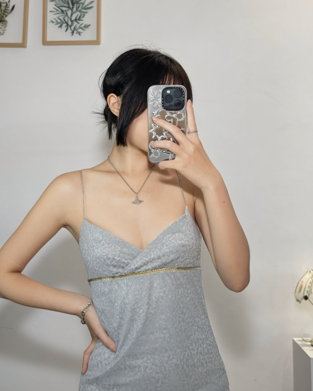 KOOKAI 吊帶maxi洋裝（古著/法國製/M）