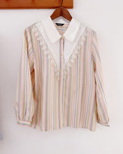 Load image into Gallery viewer, LADIES FASHION 昭和條紋襯衫（古着/日本製）