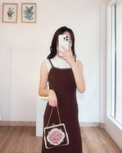 Load image into Gallery viewer, MAN FUNG 閃閃面料吊帶裙（古着）