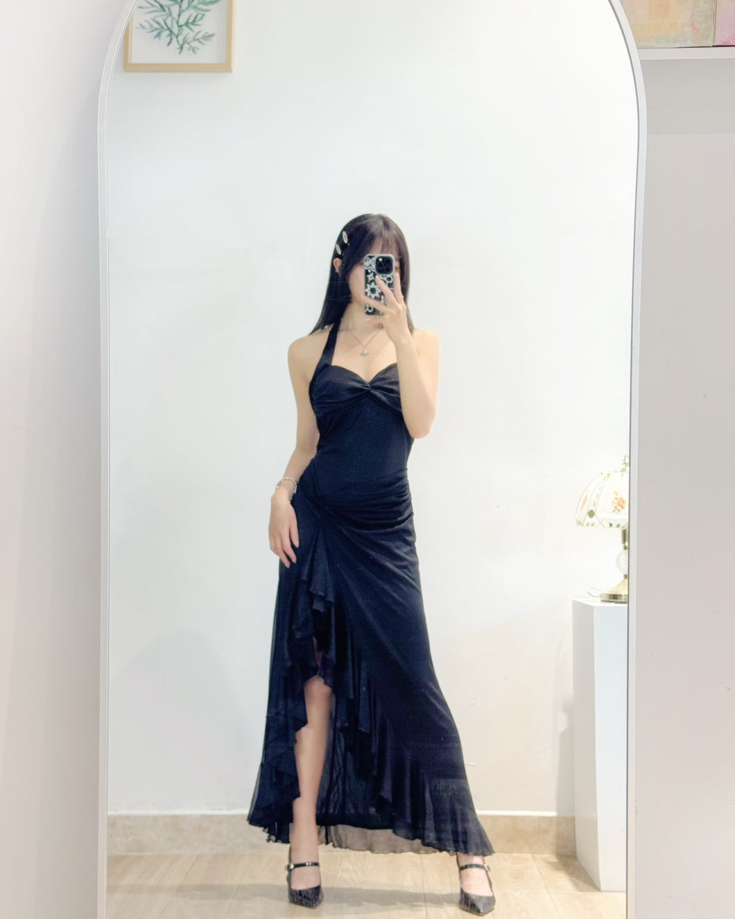 MAIN BLUFF 掛頸洋裝（古着：日本品牌中國代工//L）