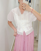 Load image into Gallery viewer, 刺繡棉紗上衣（古着/L碼）