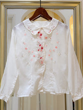 Load image into Gallery viewer, 手工刺繡純棉上衣（古著/訂製沒產地標）