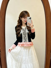 Load image into Gallery viewer, gf. 粉紅色花邊蕾絲top