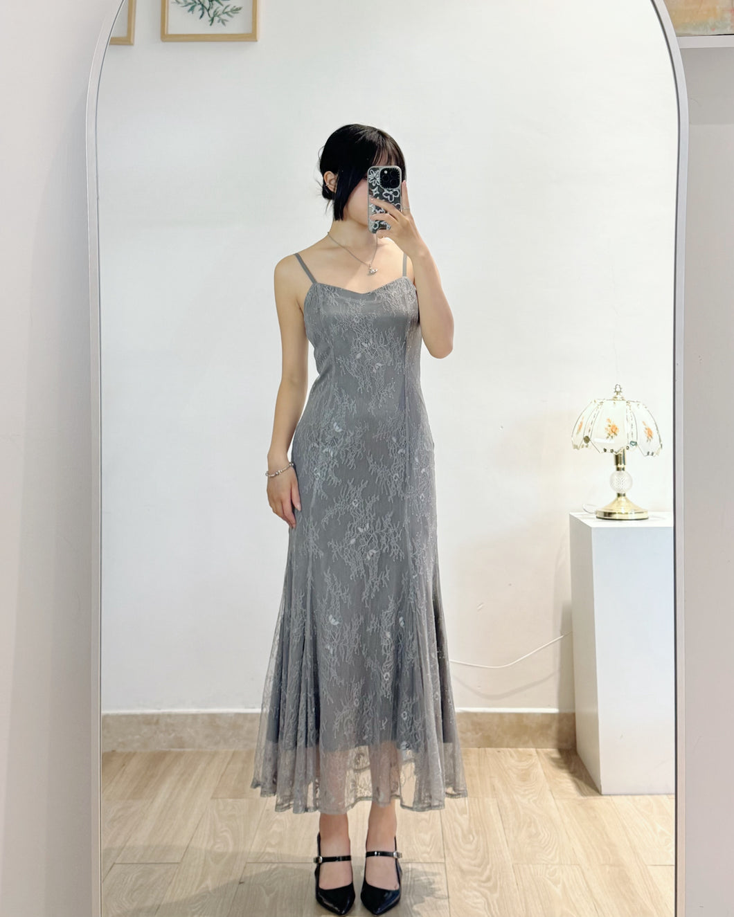 魚尾蕾絲洋裝（古着/日本品牌中國代工）