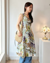 Load image into Gallery viewer, MAX BLUE 麻質印花洋裝（古着/日本品牌中國代工）