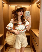 Load image into Gallery viewer, Handerson's （美國製）彩色編織一字領上衣
