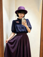 Load image into Gallery viewer, 花邊立領刺鏽top(日本製)